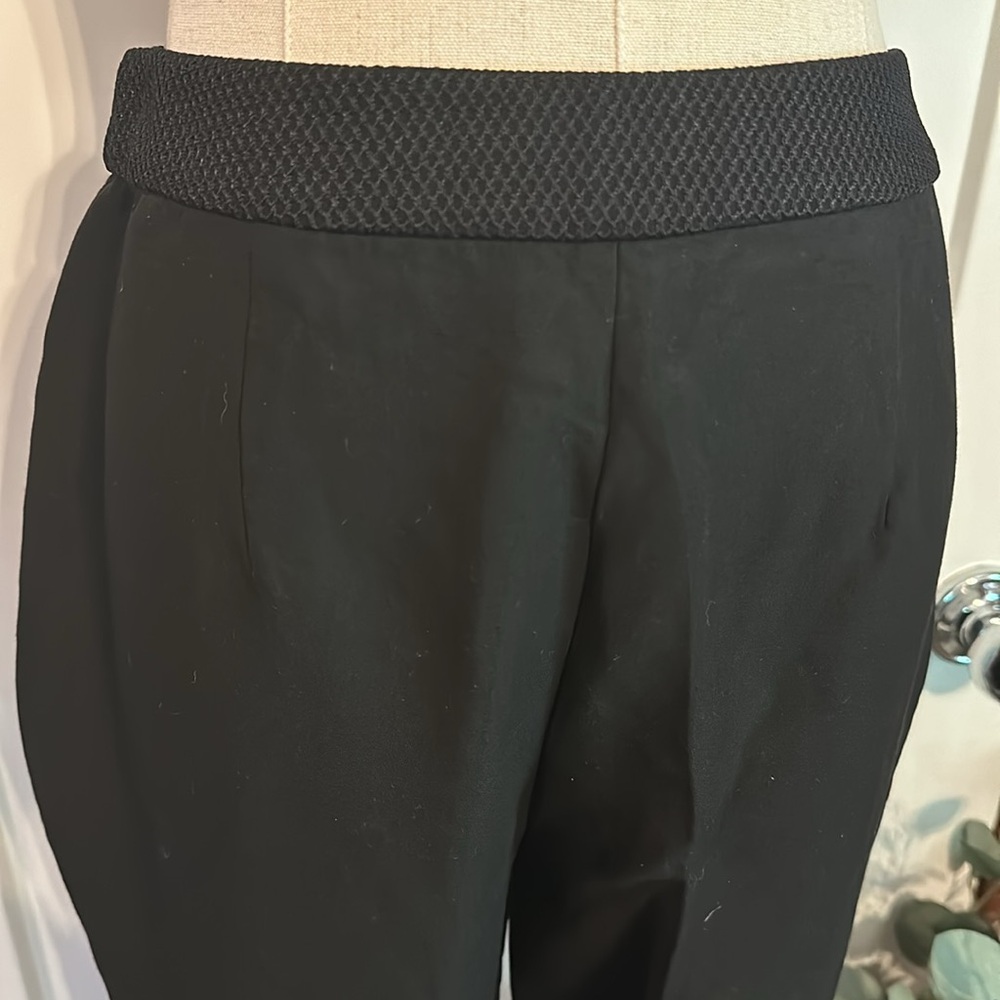 Alexander Wang high waisted black zipper red piping & leather pocket 8 pants - Picture 10 of 14